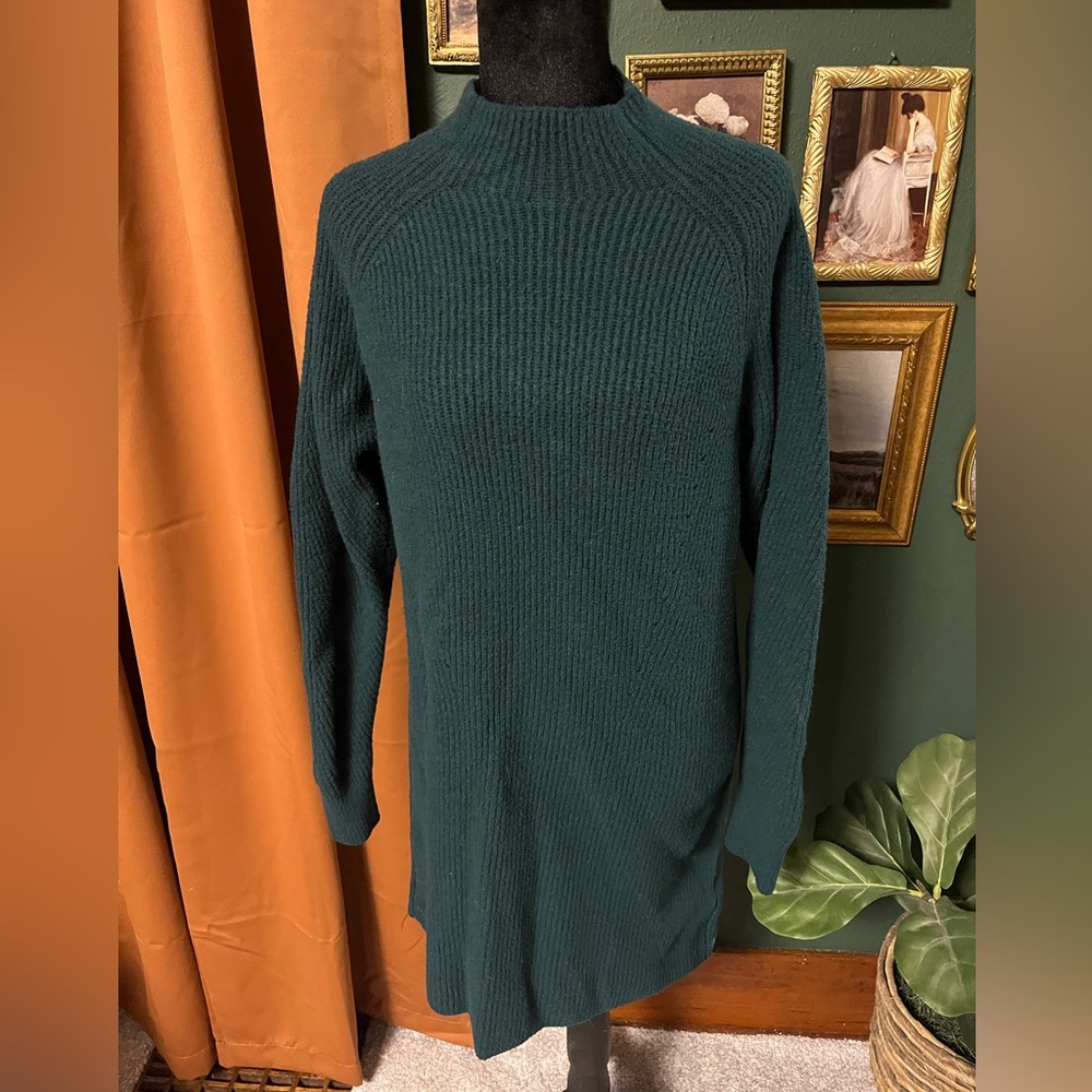 Abercrombie & Fitch Teal Knit Sweater Dress